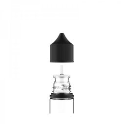 Flacon unicorn Court Transparent Black Cap 30ML V3 - Chubby Gorilla