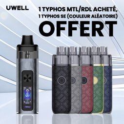 1 Typhos achetés, 1 Typhos SE (Aléatoire) offert - Uwell [Offre]