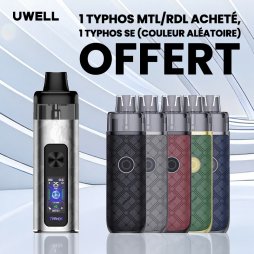 1 Typhos achetés, 1 Typhos SE (Aléatoire) offert - Uwell [Offre]