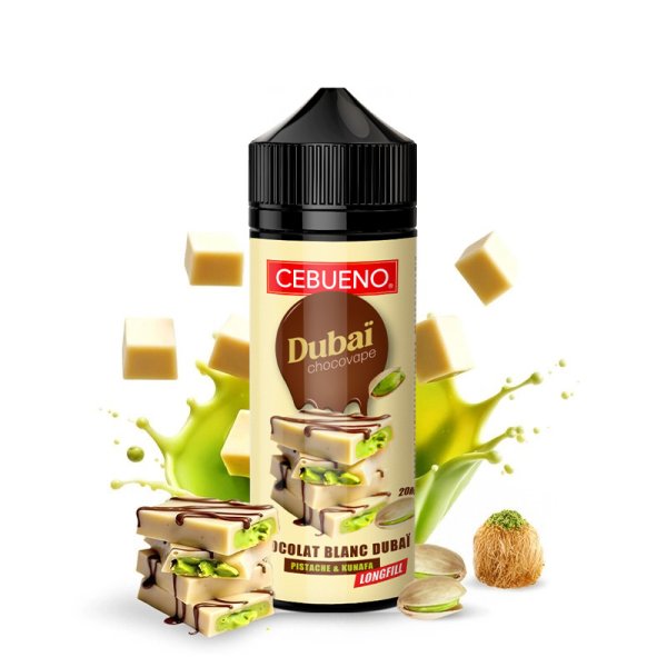 Long Fill (Concentrated Aroma) Dubaï Chocovape White 0mg 20/120ml - Cebueno