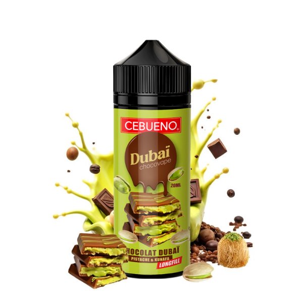Long Fill (Concentrated Aroma) Dubaï Chocovape 0mg 20/120ml - Cebueno
