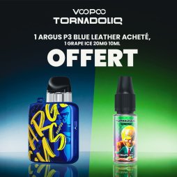 1 Argus P3 Blue Leather pod kit purchased, 1 Grape Ice 20mg 10ml free  - Voopoo [Offer]