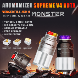 Aromamizer Supreme V4 RDTA 7.5/10ml 25mm - Steam Crave