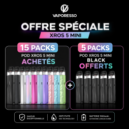 15 Kits Pod XROS 5 Mini Purchased, 5 Kits Pod XROS 5 Mini Black Free - Vaporesso [Offer]