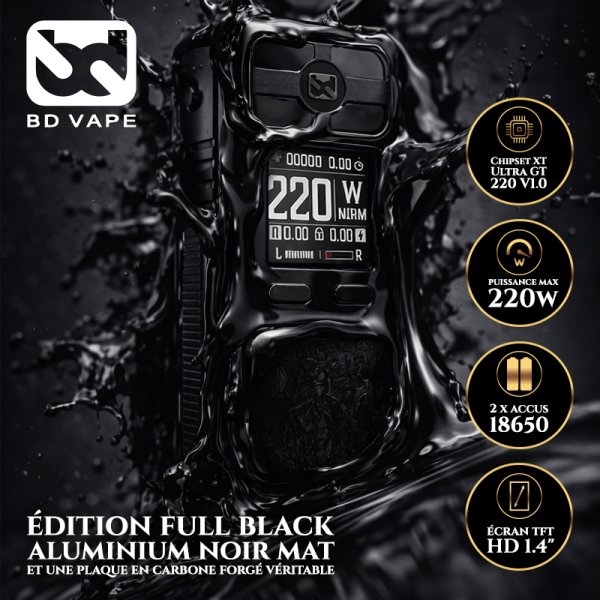 Mod Rayden 220 Full Black - BD Vape