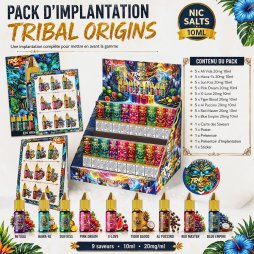 Pack d'Implantation E-liquides Nic Salts 20mg 10ml (45pcs) - Origins by Tribal Force