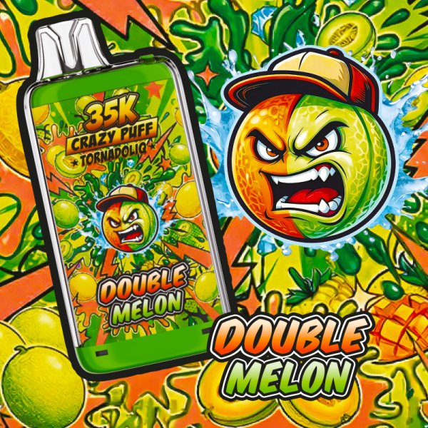 [Sample] Crazy Puff 35K (Double Melon) 1100mAh 20ml / 2% - Tornadoliq