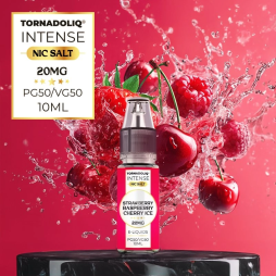 [Sample] Strawberry Raspberry Cherry Ice Nic Salts 10ml - Intense by Tornadoliq