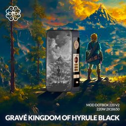 Mod dotBox V2 220W 2x18650 Kingdom Of Hyrule Engraved Black - Dotmod