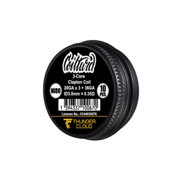 3-Core Clapton Coils Ni80 0.35Ω (10pcs) - Thunder Cloud x Coilturd
