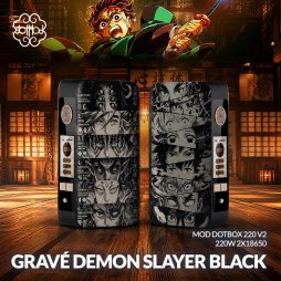 Mod dotBox V2 220W 2x18650 Black Engraved Demon Slayer - Dotmod