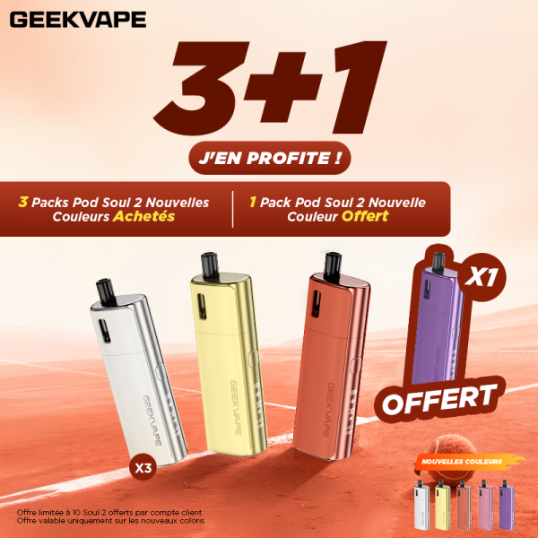 3 Kits Pod Soul 2 New Colors Purchased, 1 Kit Pod Soul 2 New Color Free - Geekvape [Offer]