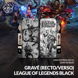 Mod dotBox 220 V2 220W 2x18650 Gravé (Recto/Verso) League Of Legends Black - Dotmod