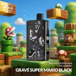 Kit DotPod Max V1.5 5ml 2100mAh Super Mario Engraved Black - Dotmod