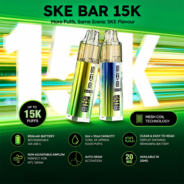 SKE Bar 15k 850mAh 2+10ml / 2% - SKE