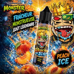 Peach Ice 0mg 50ml - Monster by Tornadoliq