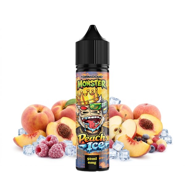 Peach Ice 0mg 50ml - Monster by Tornadoliq