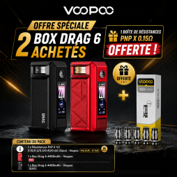 2 Box Drag 6 Achetés, 1 Boîte de Résistances PnP X 0.15Ω Offerte - Voopoo [Offre]