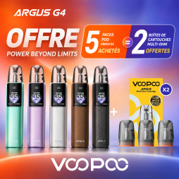 5 Packs Pod Argus G4 Achetés, 2 Boîtes de Cartouches Multi-Ohm Offertes - Voopoo [Offre]
