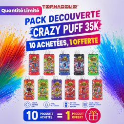 Pack Découverte Crazy Puff 35K - Tornadoliq