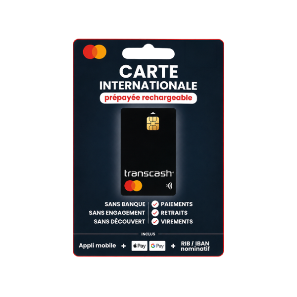 1 Rechargeable International Prepaid Card - Transcash