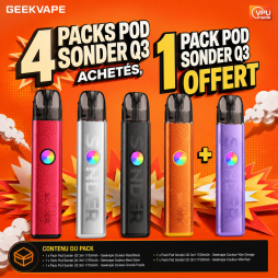 4 Pod Kits Sonder Q3 Purchased, 1 Pod Kit Sonder Q3 Free - Geekvape [Offer]