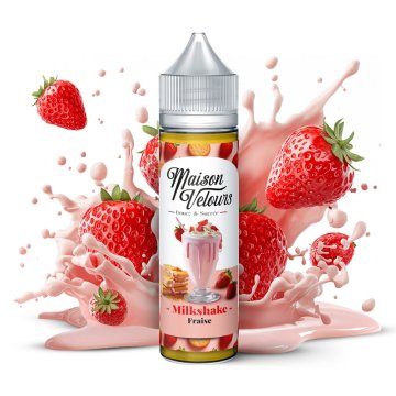 Milkshake Fraise 0mg 50ml - Maison Velours