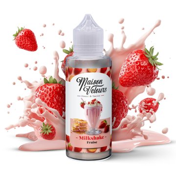 Milkshake Fraise 0mg 100ml - Maison Velours