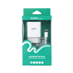 Dual USB Wall Adapter with USB-A to Lightning Cable - WYN Access