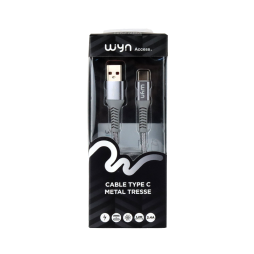 Câble de Charge renforcé TYPE-A vers TYPE-C 1m (1pc) - WYN Access