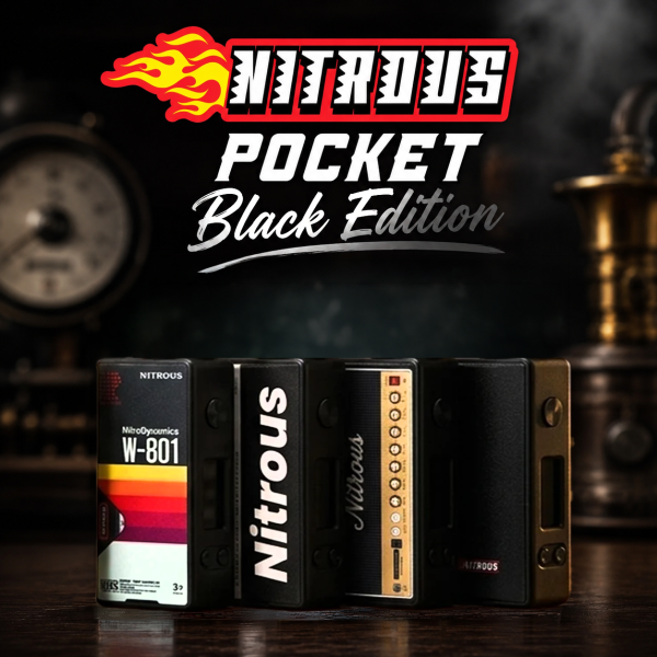 Mod Nitrous Pocket Black Edition 80W 18650 - Mechvape x Nitrous