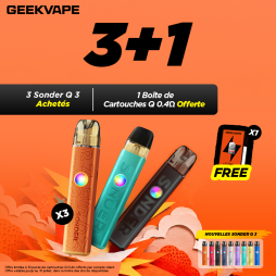 3 Packs Pod Sonder Q3 Achetés, 1 Boîte de Cartouches Q 0.4Ω Offerte - Geekvape [Offre]