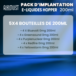 Pack d'implantation 0mg 200ml (60pcs) - Hopper by Airmust