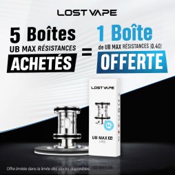 5 Boîtes de Résistances UB Max V2 Achetés, 1 Boîte de Résistances UB Max V2 0.4Ω Offerte (3pcs) - Lost Vape [Offre]