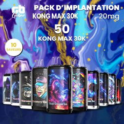 Kong Max 30K 1100mAh 20ml / 2% Implementation Pack (50pcs) - Gobar