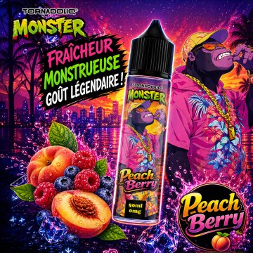 Peach Berry 0mg 50ml - Monster by Tornadoliq