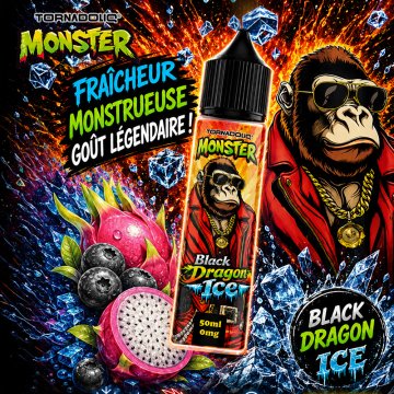Black Dragon Ice (Blackcurrant Dragon Fruit Ice) 0mg 50ml - Monster by Tornadoliq