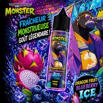 Dragon Fruit Blueberry Ice 0mg 50ml - Monster by Tornadoliq