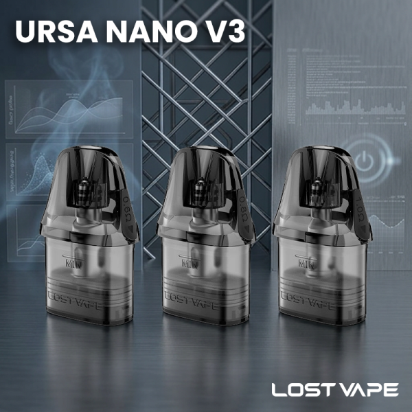 Cartridges Ursa Series V3 0.6/0.8/1.0Ω 2.5ml (3pcs) - Lost Vape