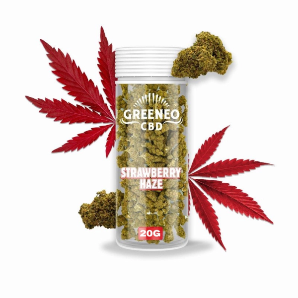 Strawberry Haze Fleur de CBD (15g) - Greeneo