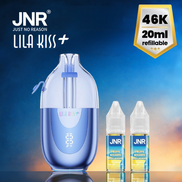 Lila Kiss 46k+ + 2 E-liquides 1000mAh 20ml / 2% - JNR