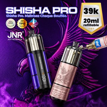 Shisha Pro 39K + 2 E-liquides 1100mAh 20ml / 2% - JNR