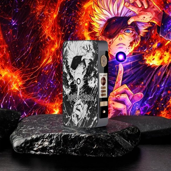 Mod dotBox V2 220W 2x18650 Gunmetal Engraved Gojo - Dotmod