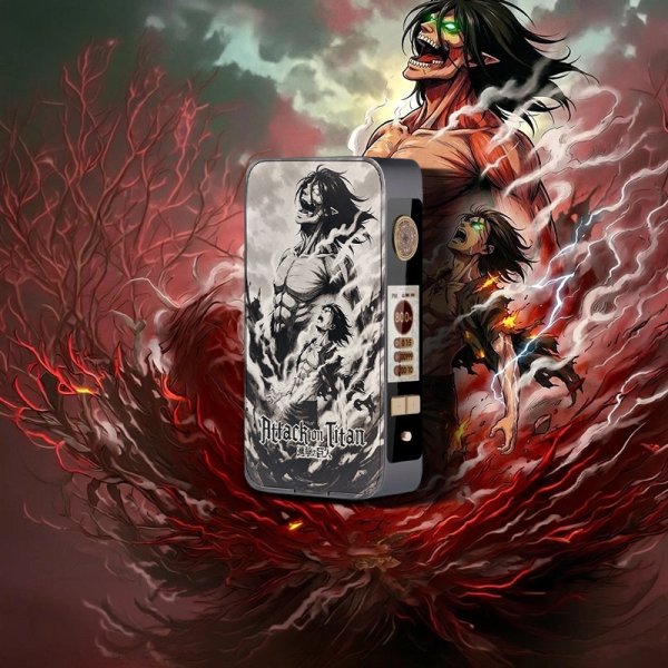 Mod dotBox V2 220W 2x18650 Gunmetal Engraved Attack On Titan - Dotmod