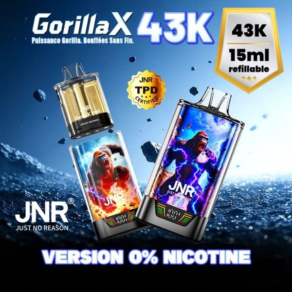 Kit Gorilla X 43K 1000mAh 15ml / 0% - JNR