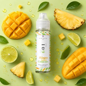 N°601 Mangue Ananas Citron Vert 0mg 50ml - Maître Vapotier