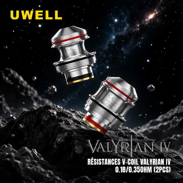 Résistances V-Coil Valyrian IV 0.18/0.35OHM (2pcs) - Uwell
