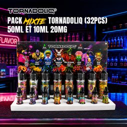 Pack Mixte Tornadoliq (16pcs 10ml + 16pcs 50ml) + 1 Présentoir Offert - Tornadoliq