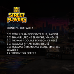 Pack d'Implantation Street Flavors 50ml (15pcs) + 1 Présentoir Offert - Tribal Force