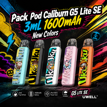Kit Pod Caliburn G5 Lite 3ml 1600mAh New Colors - Uwell